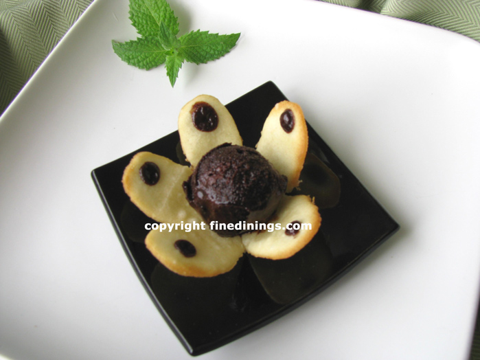 Chocolate Sorbet Tuille Cookie
