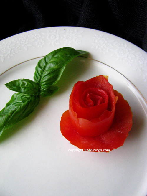 Tomato Rose Garnish