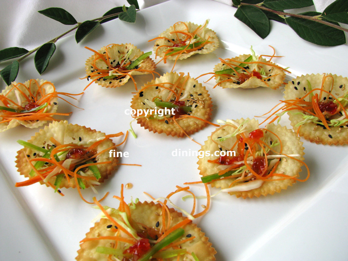Crostini Appetizers, Canapes, Gourmet Appetizer Recipe Index (photographs)