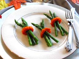 asparagus carrot garnish