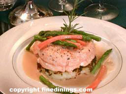 Salmon eight course dinner