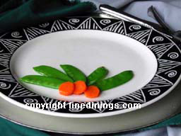 snowpea carrot garnish