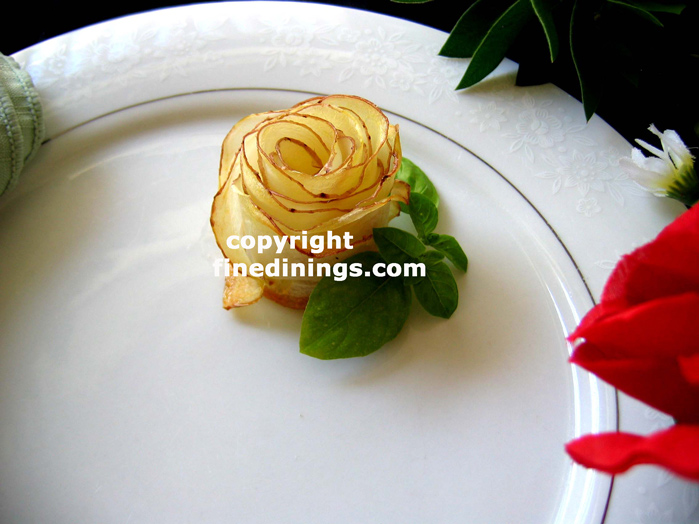 Potato Rose Garnish