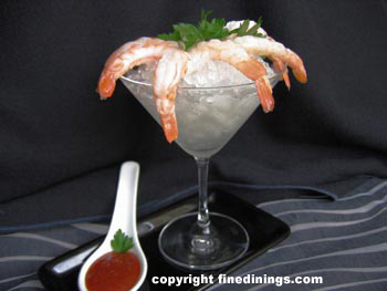 Amuse Bouche Shrimp on ice