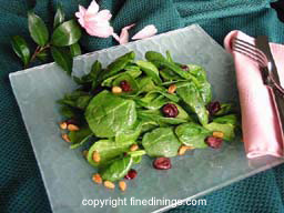 Spinach Salad with Toasted Pine Nuts