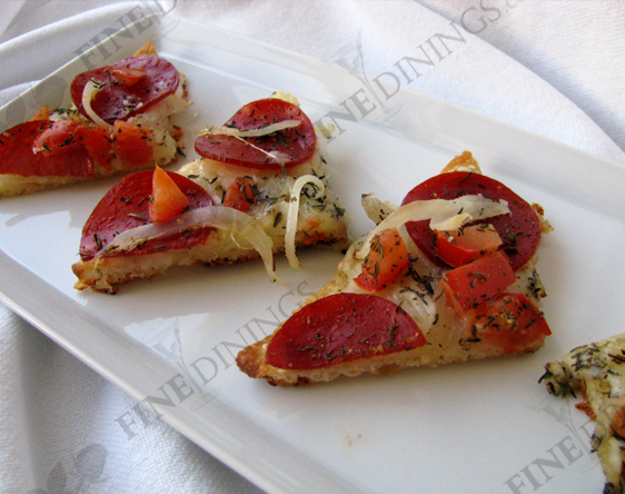 Turkey Pepperoni Pizza Appetizer