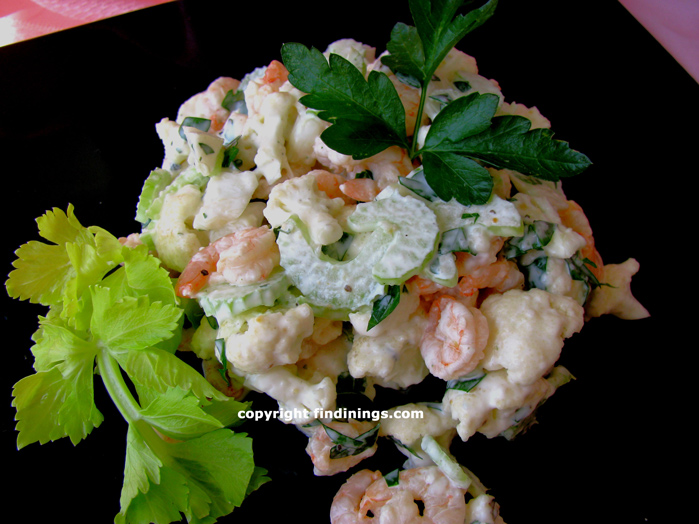 cauliflower shrimp salad